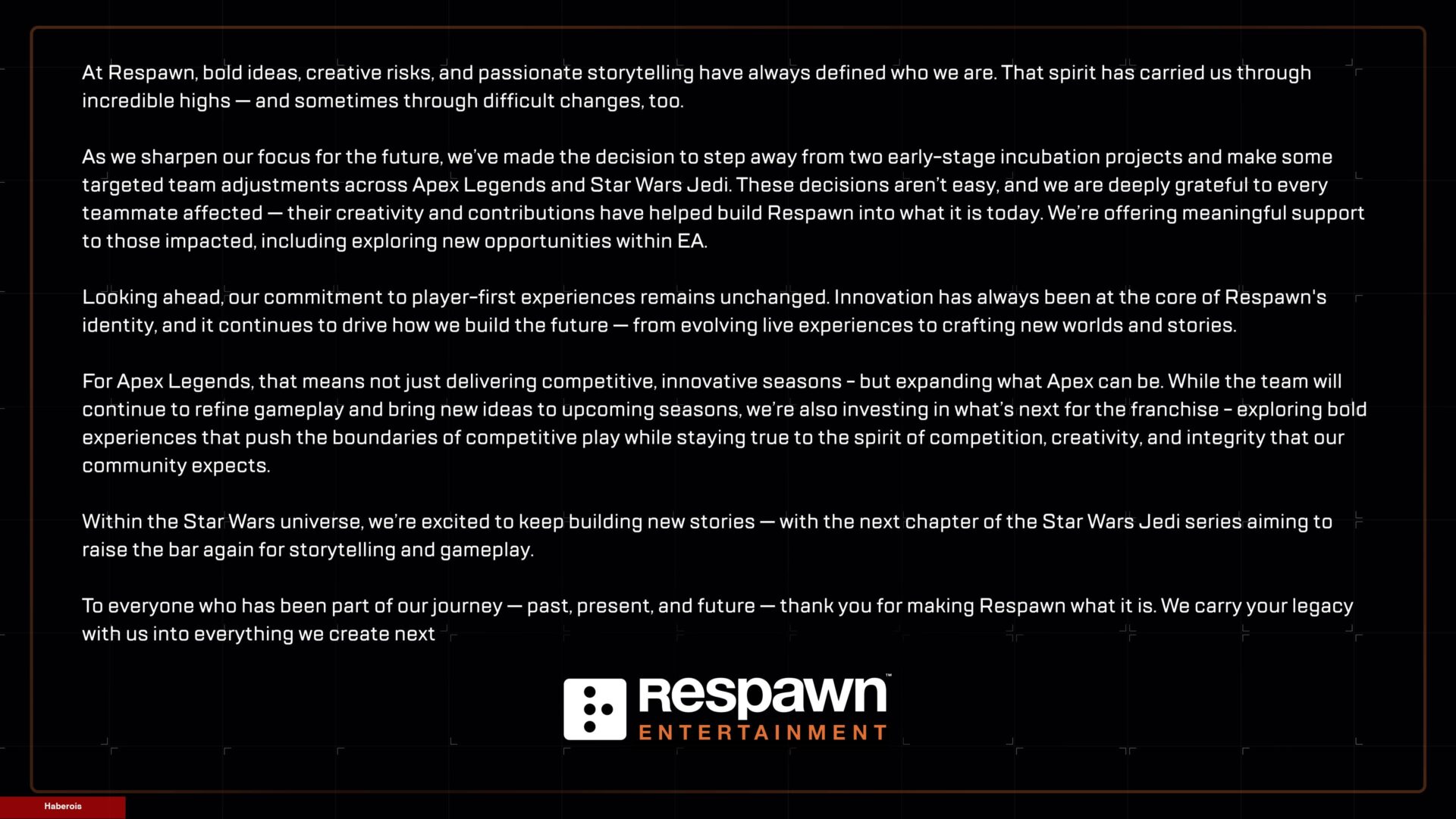 İşten Çıkarmalar Respawn'ı Sert Vurdu