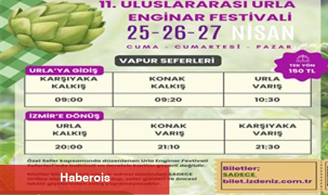 İZDENİZ'den Urla Enginar Şenliği'ne özel sefer - Haberois İZDENİZ'den Urla Enginar Şenliği'ne özel sefer