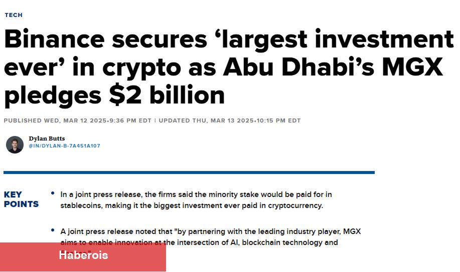 Kıdemli Analist: Binance’in Abu Dabi’den Aldığı Yatırım ‘Dev Ralliyi’ Tetikleyecek!