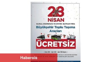 Kocaeli'nde 23 Nisan'da ulaşım fiyatsız