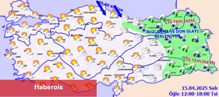 Meteoroloji'den üçlü uyarı! Yağış, rüzgar ve zirai don tehlikesi!