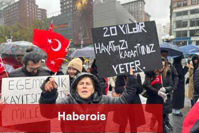 New York’ta İmamoğlu'nun tutukluluğuna protesto