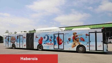 Otobüs ve tramvaylar 23 Nisan'a özel giydirildi