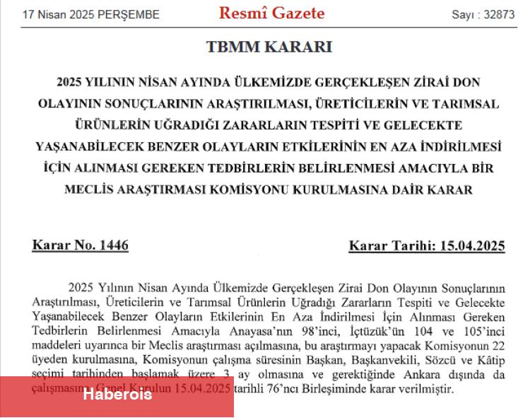 TBMM 'zirai don zararları'nı araştıracak