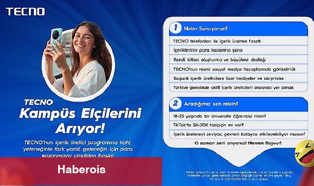 TECNO kampüs elçilerini arıyor! - Haberois TECNO kampüs elçilerini arıyor!
