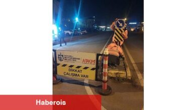 Trafik ve yol levhalarının onarımı yapılıyor