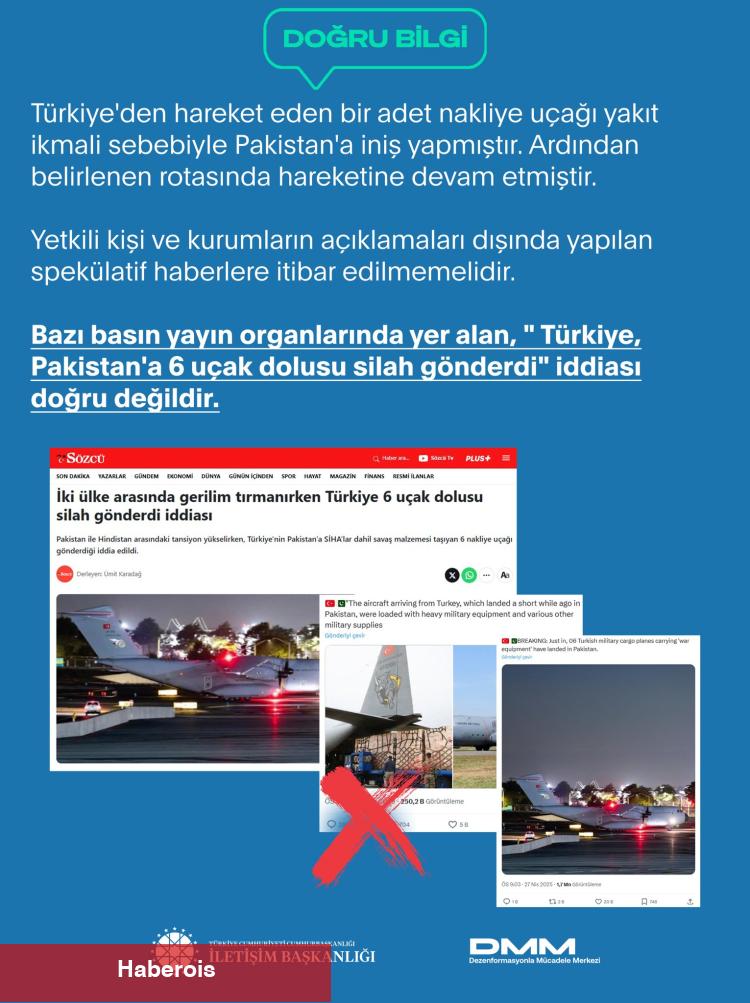 Türkiye’den Pakistan’a silah iddiasına yalanlama