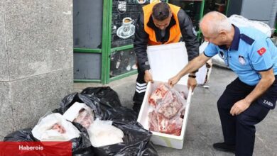 Adapsız formda taşınan 300 kilogram ete el kondu