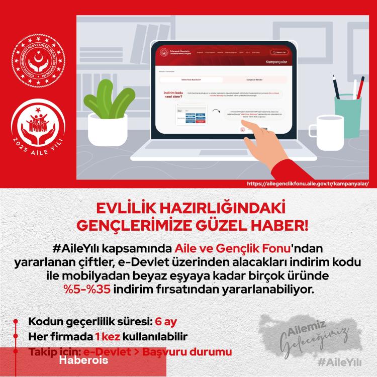 Aile ve Gençlik Fonu’ndan çiftlere indirim müjdesi