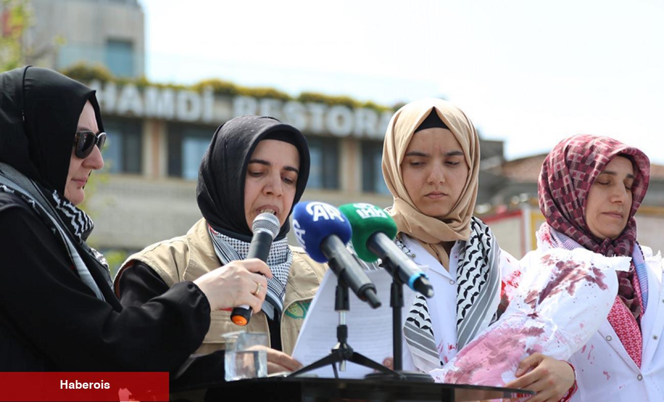 Bayanlar Gazze için ayakta: İstanbul’da manalı aksiyon