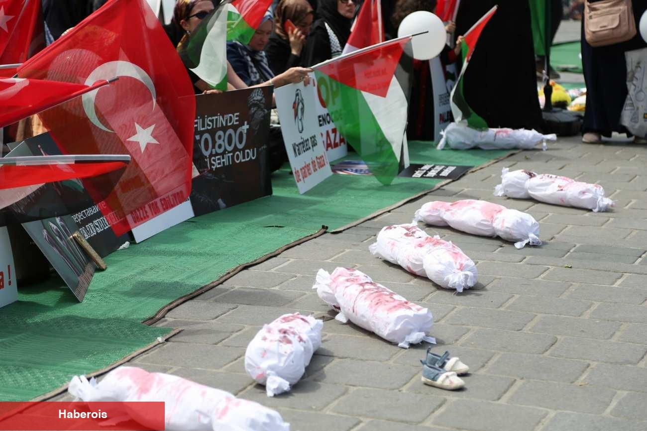 Bayanlar Gazze için ayakta: İstanbul’da manalı aksiyon