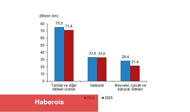 Bitkisel Üretim 1.Tahmini, 2025 - Haberois Bitkisel Üretim 1.Tahmini, 2025