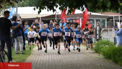 Bursa Osmangazi'de genç sportmenlerin duatlon heyecanı