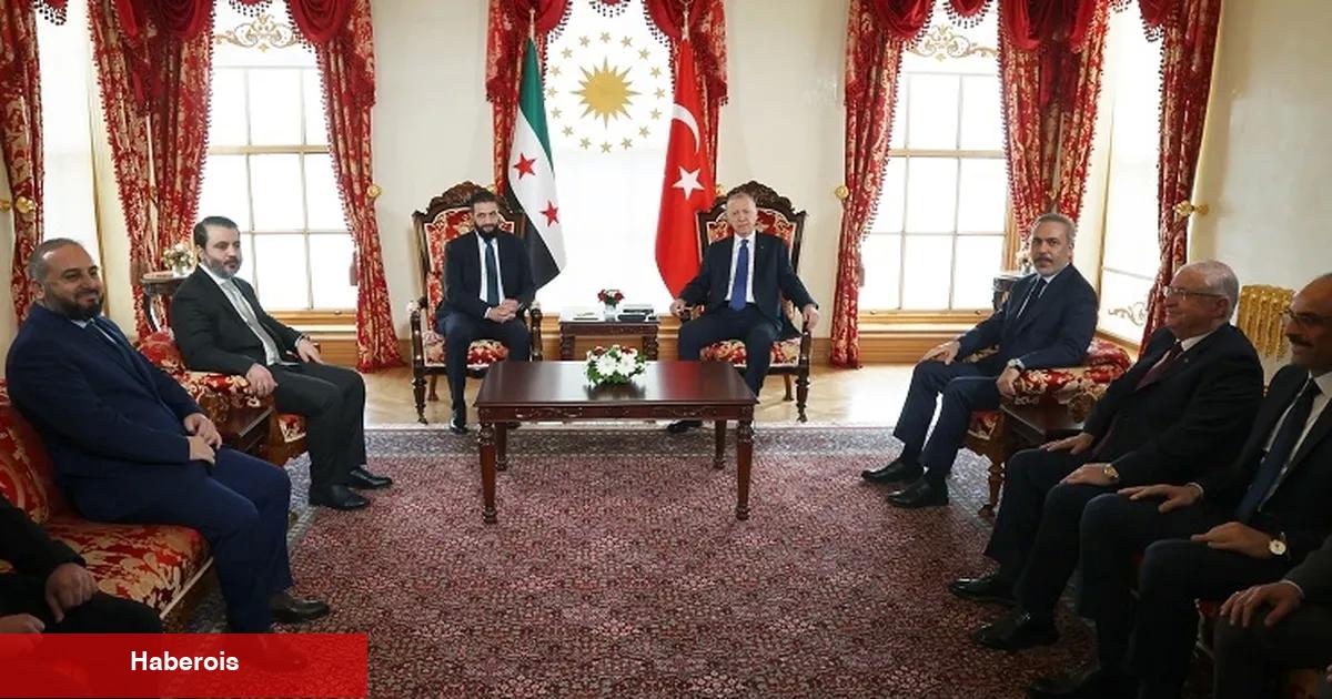 Erdoğan ile Şara Dolmabahçe'de buluştu