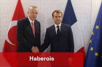 Erdoğan, Macron'la görüştü