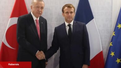 Erdoğan, Macron'la görüştü