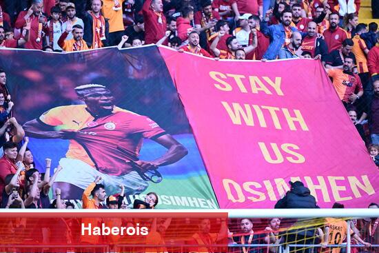 Galatasaray'da Osimhen pankartı!