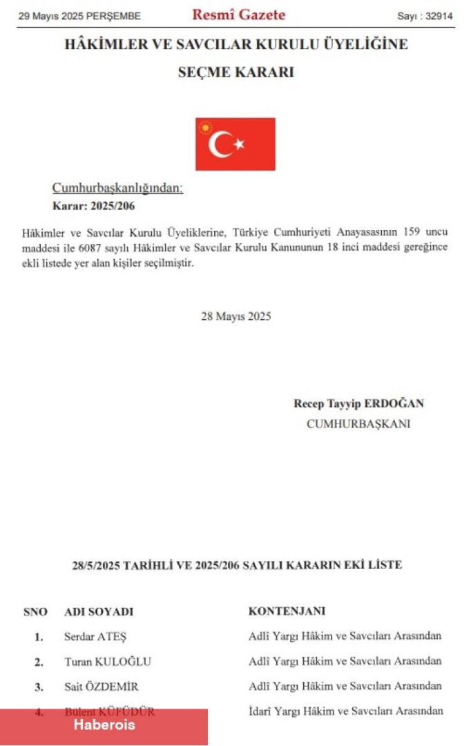 HSK’ya yeni üyeler atandı... Bakan Tunç’tan 'hayırlı olsun' bildirisi