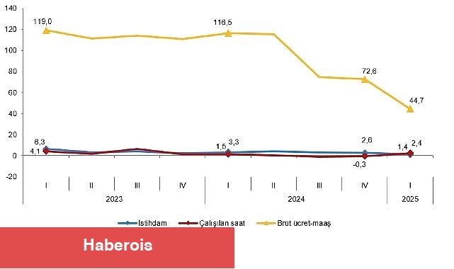 İşgücü Girdi Endeksleri, I. Çeyrek: Ocak-Mart, 2025 - Haberois İşgücü Girdi Endeksleri, I. Çeyrek: Ocak-Mart, 2025