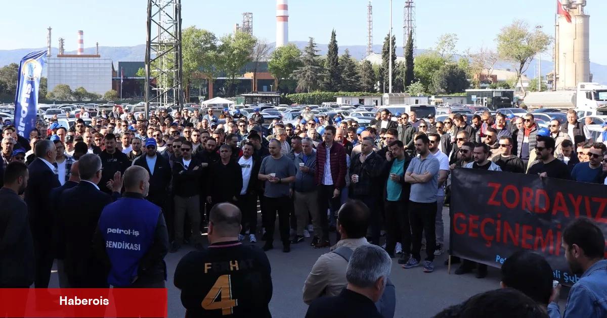 İzmit'te TÜPRAŞ personellerine sıcak dayanak