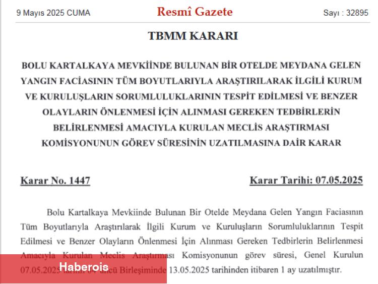 Kartalkaya Kurulu'nun misyonu bir ay daha uzatıldı