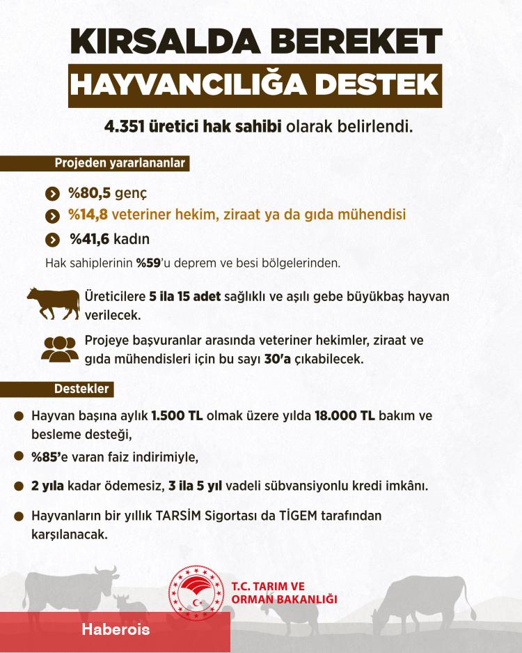 Kırsalda berekette hak sahipleri belirlendi... Hayvan dağıtımı başlıyor