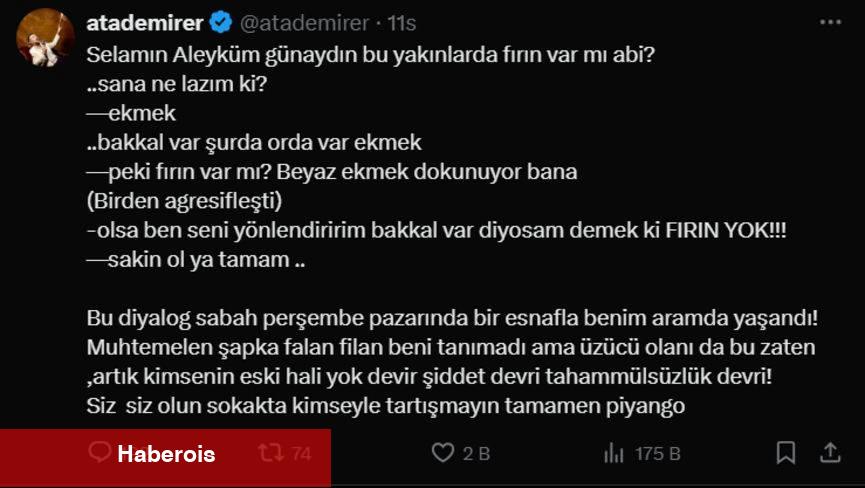 Komedyen Cet Demirer'i sıkıntıdan çıkaran esnaf! Açıklamasıyla gündem oldu