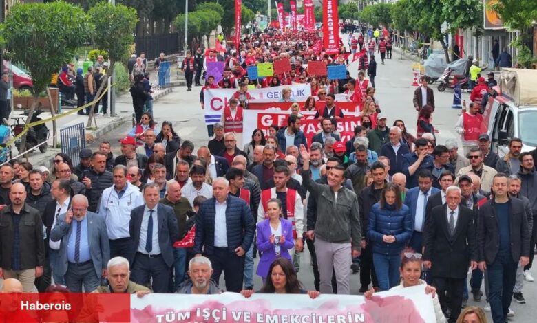 Manisa'da Lider Zeyrek işçilerle omuz omuza yürüdü - Haberois Manisa'da Lider Zeyrek işçilerle omuz omuza yürüdü