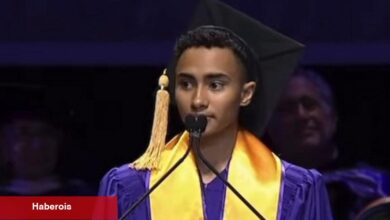 Mezuniyette Gazze savaşını kınadı. NYU diplomasını sakladı.