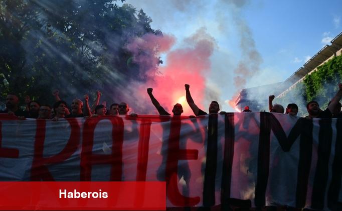Milan'da idareye protesto!