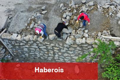 Ordu'da heyelan riskine karşı taş duvar tedbiri