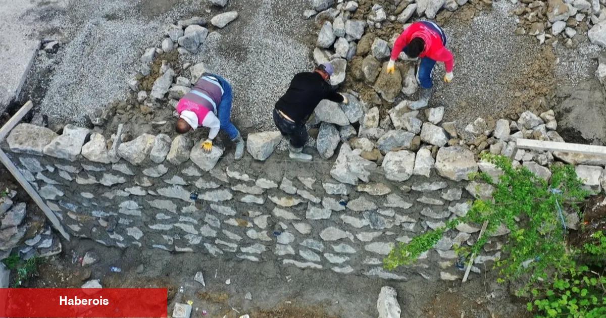 Ordu'da heyelan riskine karşı taş duvar tedbiri