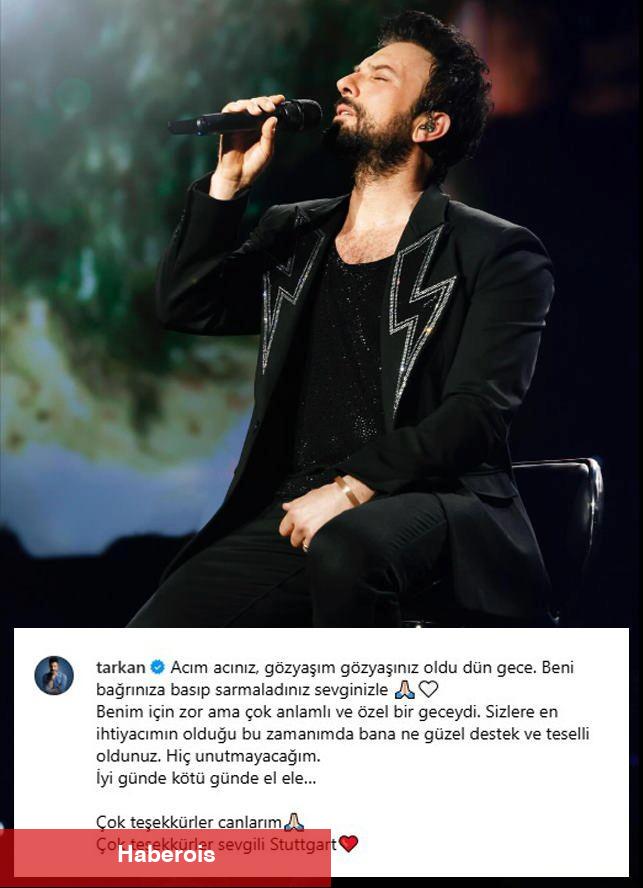 Sahnede gözyaşlarını tutamadı! Tarkan'dan duygulandıran paylaşım