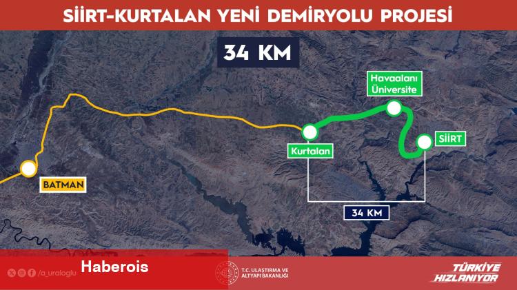Siirt’e 34 kilometrelik yeni demiryolu... Bölgesel kalkınmaya demiryolu atağı