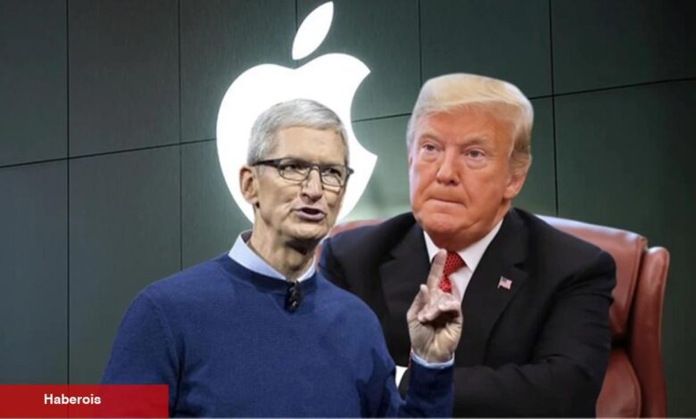 Trump Apple CEO'su Tim Cook'a postayı koydu, "Hindistan'a değil ABD'ye yatırım yap" - Haberois Trump Apple CEO'su Tim Cook'a postayı koydu, "Hindistan'a değil ABD'ye yatırım yap"