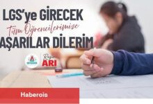 Arı "LGS'ye Girecek Öğrencilere Muvaffakiyetler Diliyorum"