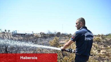 Aydın Büyükşehir Belediyesi takımları Didim'deki yangına müdahale ediyor.
