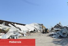 Çalı'da 2 bin 300 metrekarelik kaçak depo yıkıldı