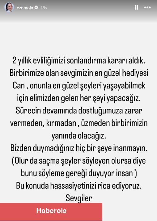 Ezgi Mola duyurdu! İki yıllık memnunluk sona erdi