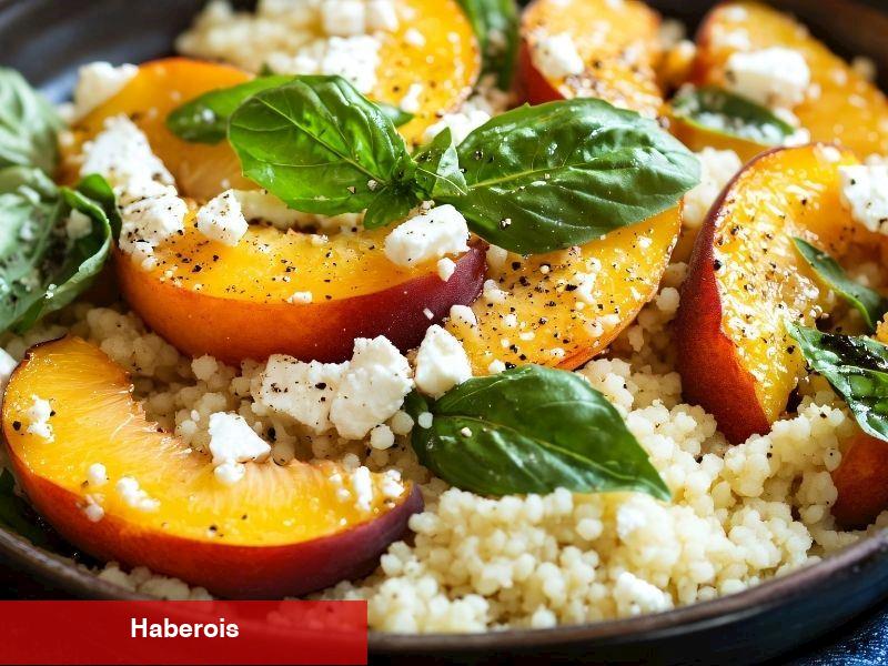 Feta Peynirli Şeftalili Kuskus