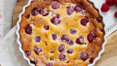 Frambuazlı Clafoutis (Klafuti)