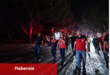 Gruplar Doğanbey'de yerleşim yerlerindeki yangını denetim altına aldı