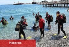 Kemer'de deniz tabanı ve kıyı paklığı aktifliği