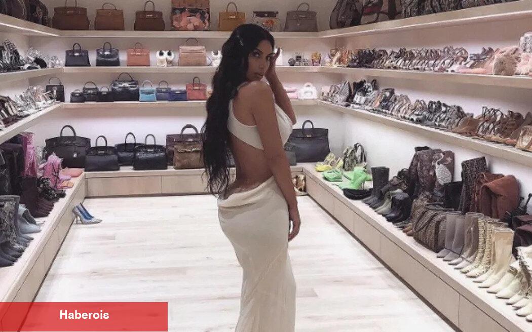 Kim Kardashian'ın giyinme odası dudak uçuklatıyor!