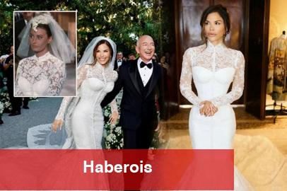 Lauren Sanchez'in gelinliğinin imali 900 saat sürdü!
