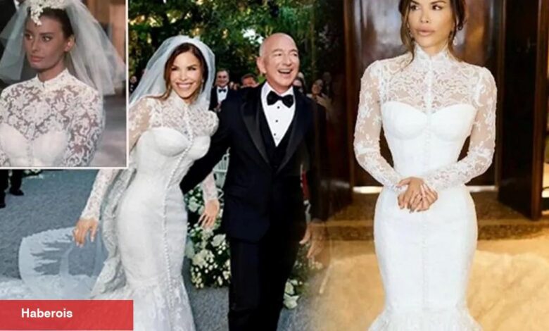 Lauren Sanchez'in gelinliğinin imali 900 saat sürdü! - Haberois Lauren Sanchez'in gelinliğinin imali 900 saat sürdü!