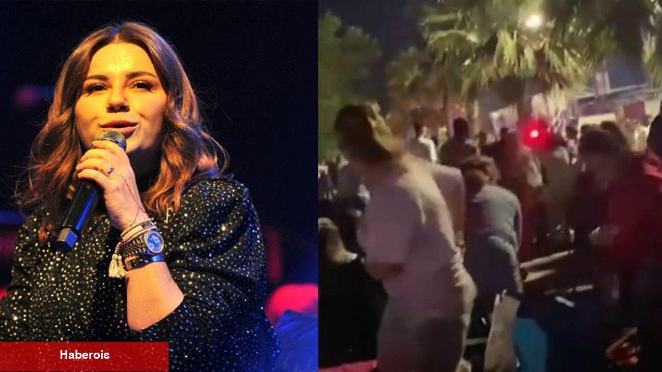 Merve Özbey'in konserinde arbede çıktı! Polis memuru bıçaklandı