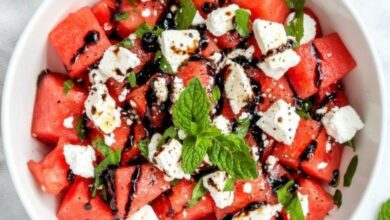 Peynirli Karpuz Salatası