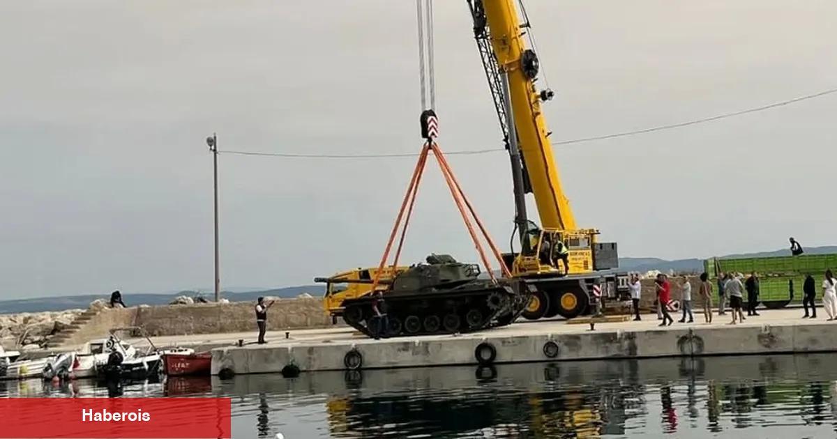 Saros Körfezi'nde çevreci atılım... Hurda tank yapay resif oluyor